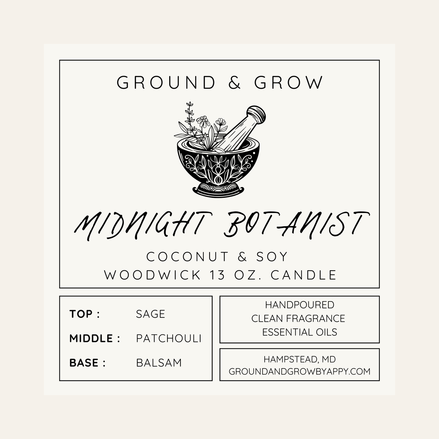 The Midnight Botanist Candle